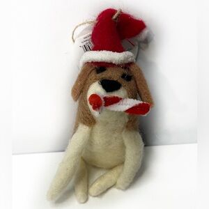 Destination Holiday Beagle with Hat Ornament